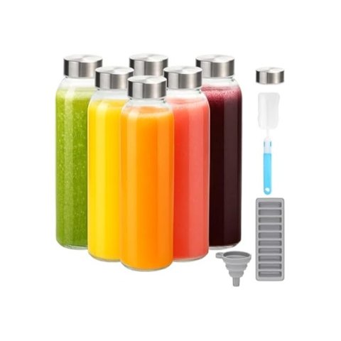 Zukro 带盖玻璃瓶 18oz 6件装