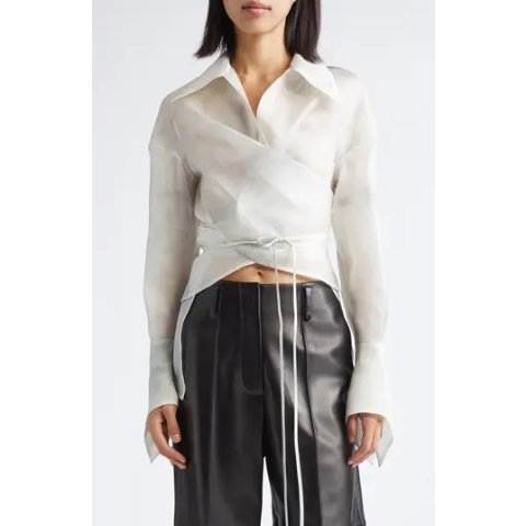 Stitches 真丝欧根纱衬衫