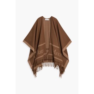 Max Mara 羊毛披肩 深棕色