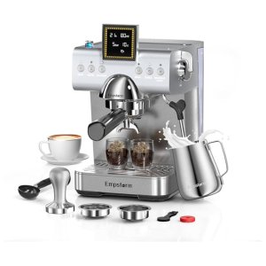 Empstorm 20 Bar 不锈钢意式咖啡机 带蒸汽奶泡器
