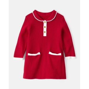 Carter s 婴儿连衣裙 棉质 长袖 红色