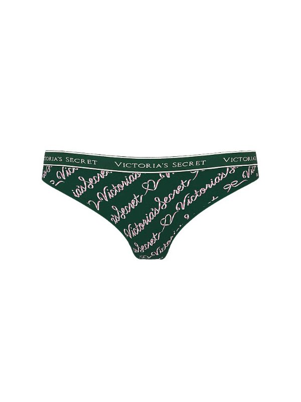 Cotton Logo Thong Panty