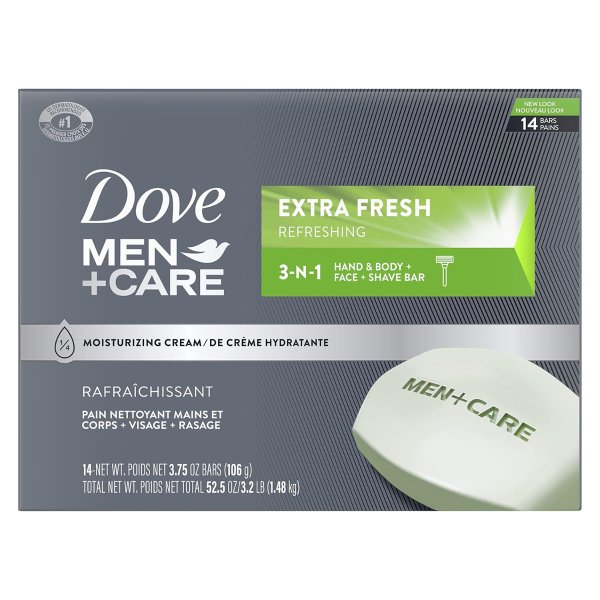 Dove Men+Care Bar Cleanser 3.75 oz 14 Bars