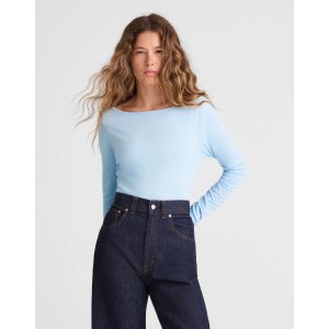 Madewell Ruched 圆领长袖T恤 