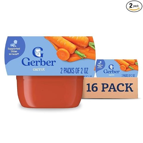 Gerber Carrot Pureed Baby Food 2oz 8-Pack