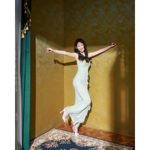 Jimmy Choo Siva 50 缎面穆勒鞋 邓恩熙同款