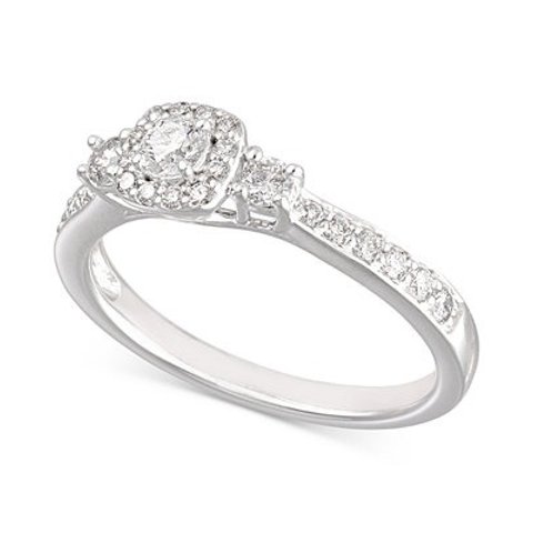 钻石戒指 14K白金