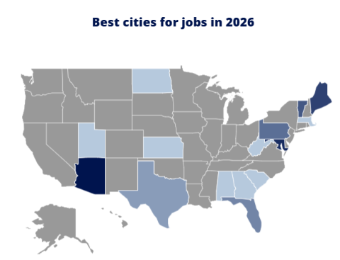 📍2026 年最好找工作的美国城市榜单出炉