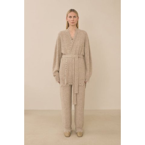 Lauren ManoogianWool Blend Fray Pants Taupe