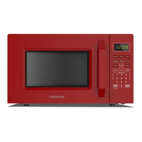 Farberware Compact Microwave Oven Red 1.1 Cu. Ft.