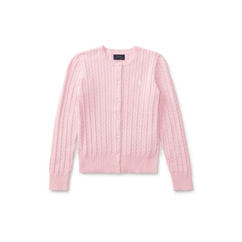 童款针织绞花开衫