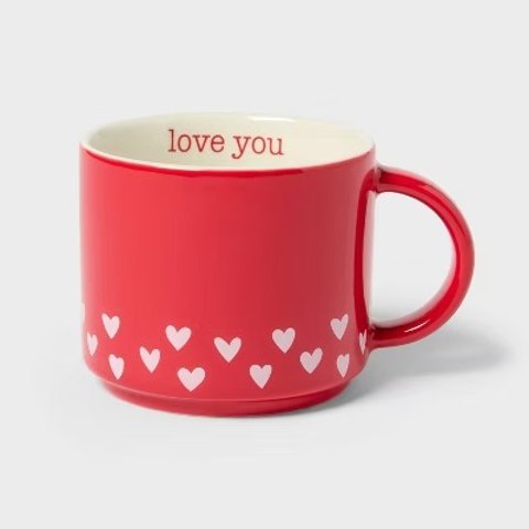 Spritz Red Stoneware Mug 14oz