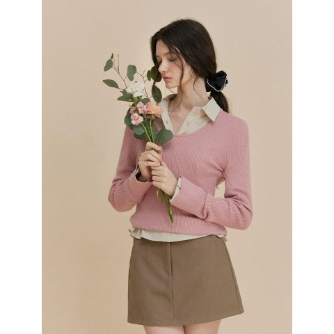 Annabeth V领羊绒针织衫