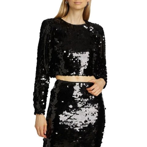 Anaya 亮片短款上衣