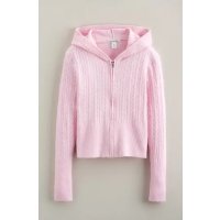 大童织纹连帽拉链卫衣