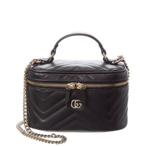 Gucci GG Marmont 皮革迷你化妆包