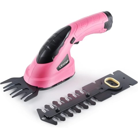 Lichamp 2合1无线电动手持修剪器，集修草机与绿篱剪于一体