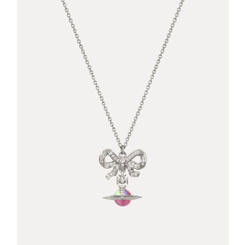 Vivienne WestwoodOctavie Pendant Necklace Platinum White Pink AB CZ
