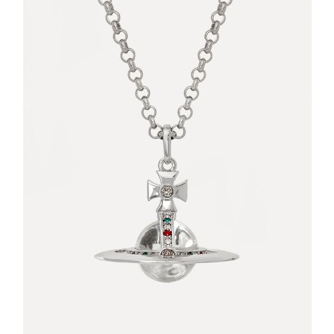 Vivienne WestwoodNew Small Orb Pendant Necklace Crystal Detailing