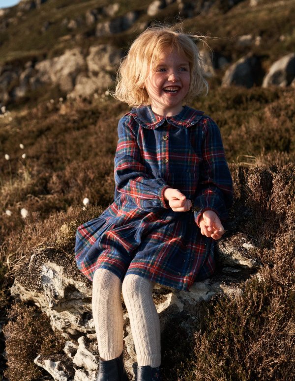  Woven Dress French Navy Check