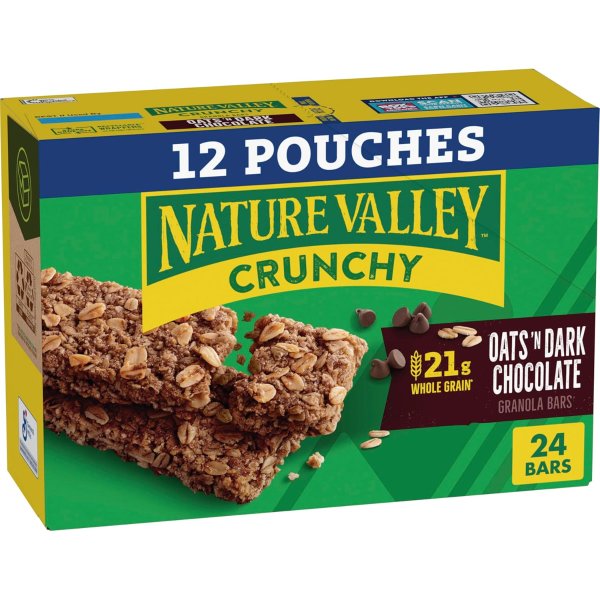 Crunchy Oats Dark Chocolate Granola Bars 24 Count