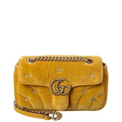 GucciGG Marmont Matelasse Suede Shoulder Bag