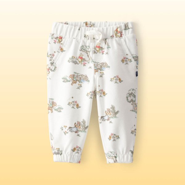 Disney Winnie the Pooh French Terry Joggers White