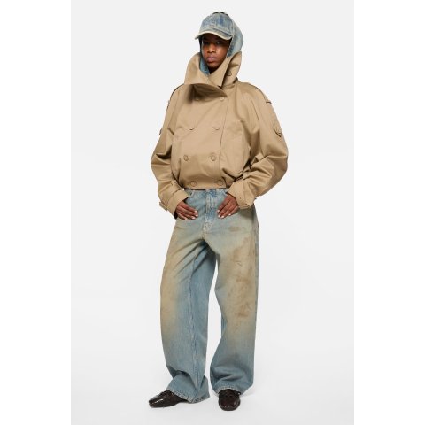 Acne StudiosCropped Trench Coat Cotton