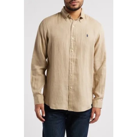 Polo Ralph LaurenSolid White Linen Shirt
