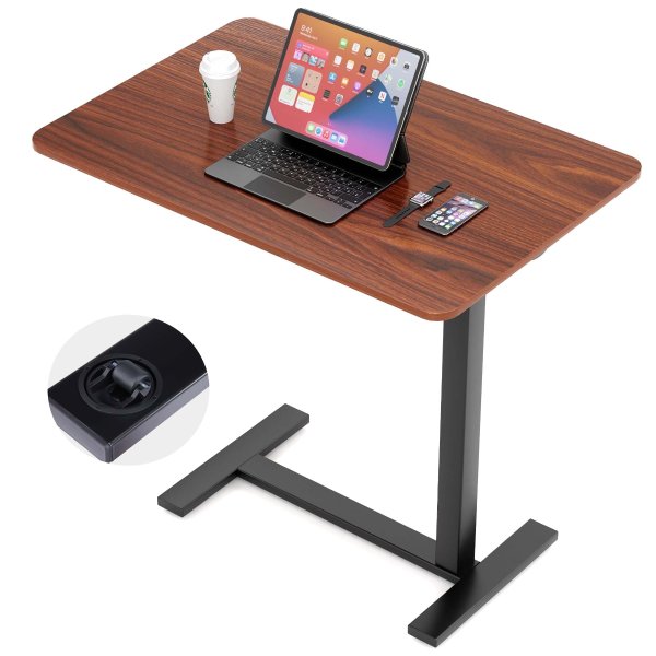 ZUNMOS Adjustable Mobile Desk Brown