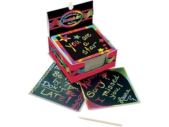 Melissa & Doug 彩虹刮画便签 125张