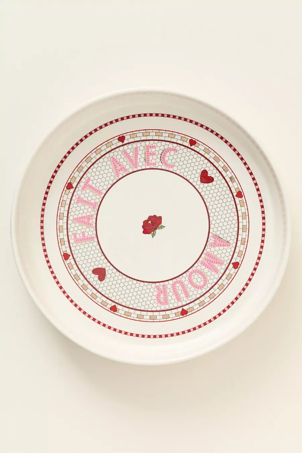 Bistro Tile 陶瓷派盘 情人节款