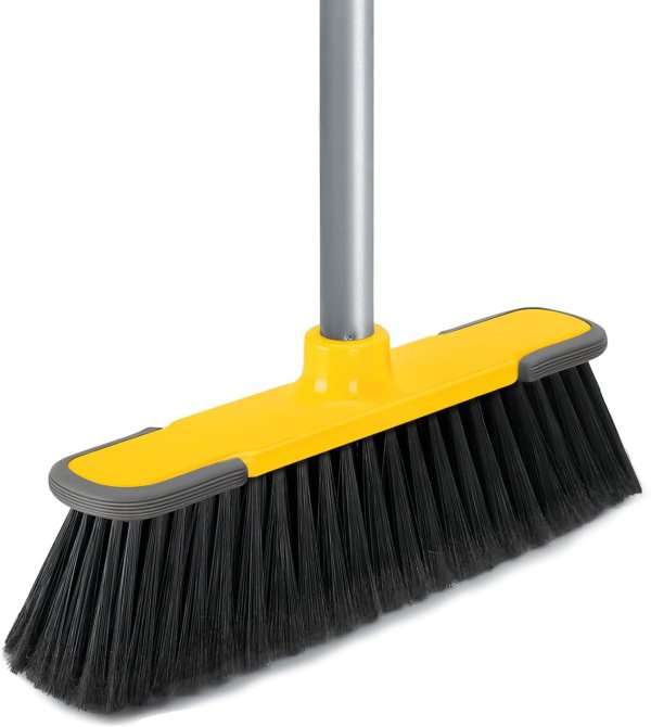 Ajimy 54 Inch Soft Bristle Broom Indoor Outdoor