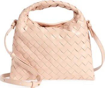 Mini Hop Intrecciato Leather Hobo Bag