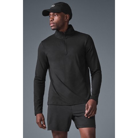 alo yogaConquer 1/4 Zip Long Sleeve Top Black