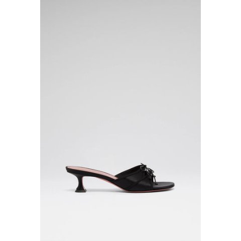AMINA MUADDI Eleonora Slipper Black Satin