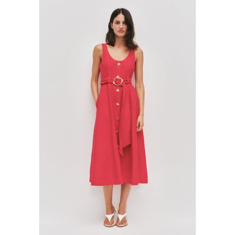 AJELeonie Linen Blend Midi Dress