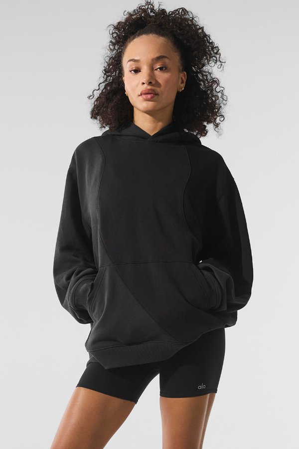 Make Waves Hoodie Vintage Black Tonal