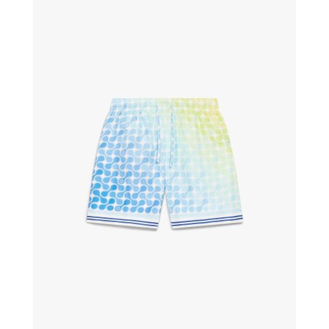 CASABLANCAGradient Tennis Tile Silk Shorts