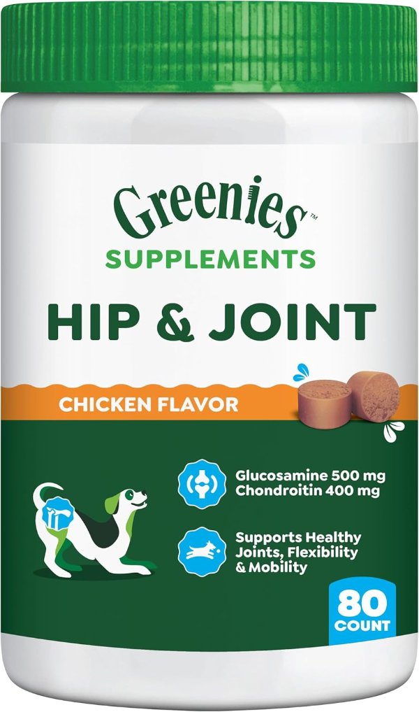 Greenies Hip and Joint Dog Chews Chicken Flavor 80 Count