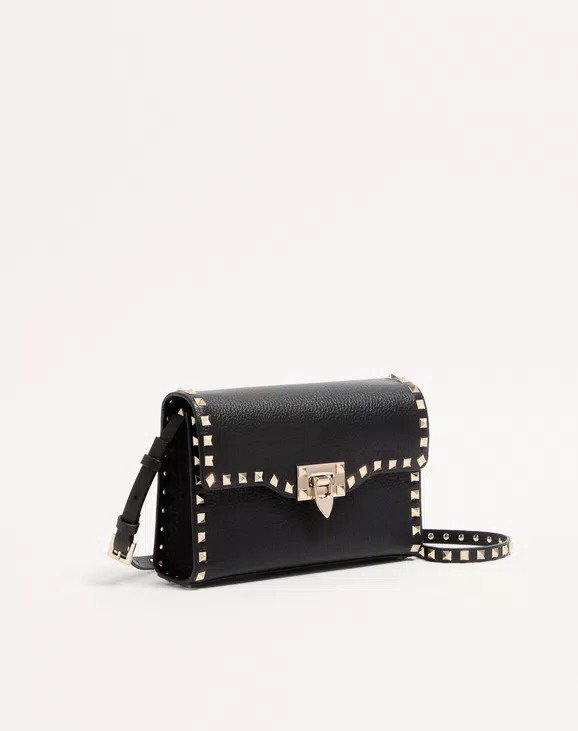 Rockstud Grainy Calfskin Crossbody Bag