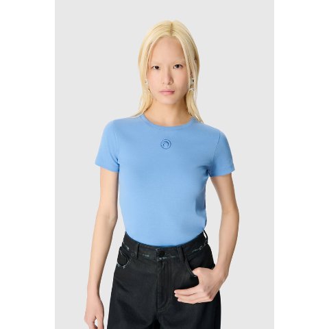 Marine SerreRibbed Moon Logo Baby Fit T-Shirt