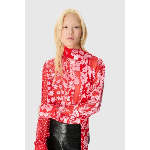 Marine SerreRegenerated Silk Blouse LS