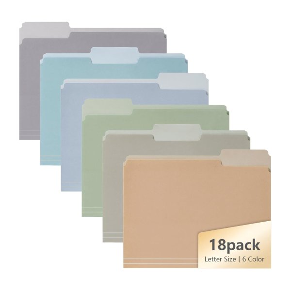 GOGODUCKS File Folders 8.5x11 Inch 18 Pack