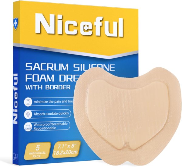 Sacral Foam 7.1x8 植绒泡沫敷料 5片