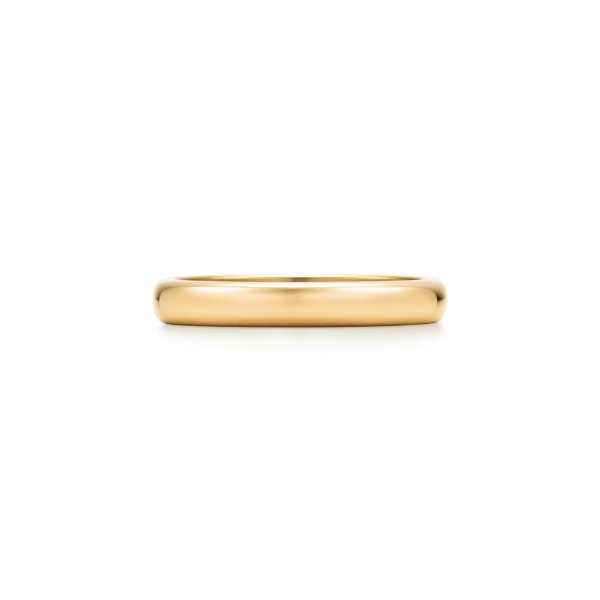 Tiffany & Co 18K Yellow Gold Forever Ring 3 mm Wide