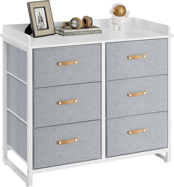 SONGMICS Kids Dresser UGKR101G01 6 Drawers Gray