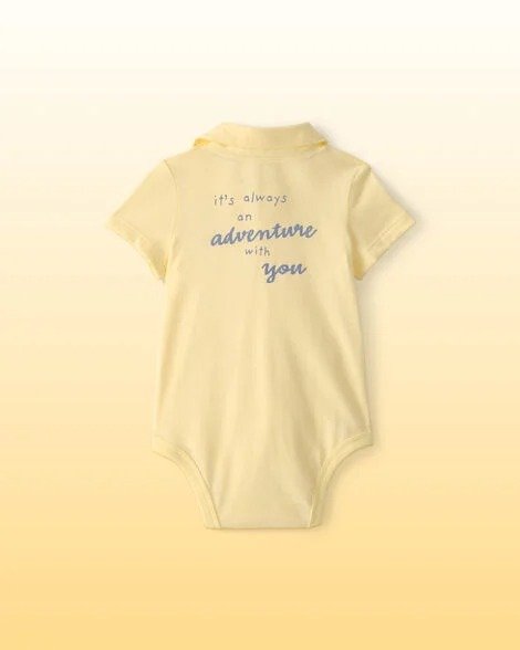 Disney Winnie the Pooh Embroidered Polo Bodysuit Yellow
