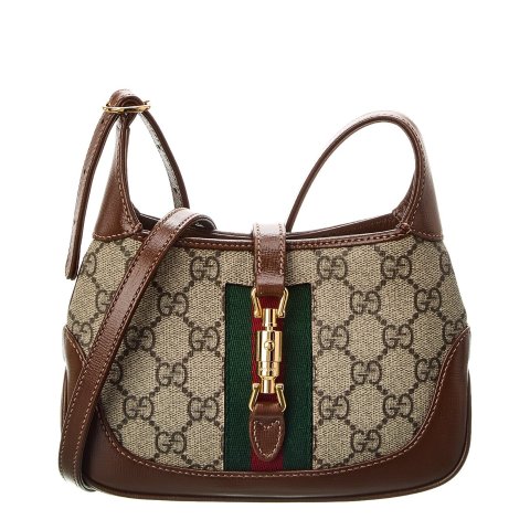 GucciJackie 1961 Mini GG Supreme Canvas Leather Shoulder Bag