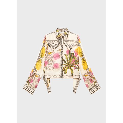 Blumarine印花斜纹衬衫